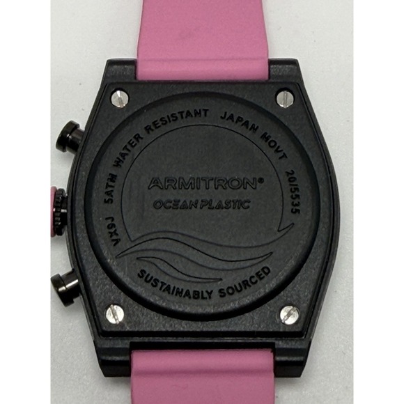 Armitron Ocean Plastic 20/5535 Chronograph Mens Watch 40MM 8.5" - Picture 10 of 12